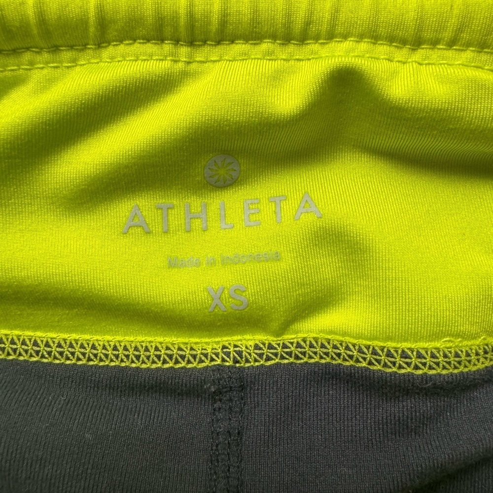 Athleta‎ ready set neon green and black shorts XS - Picture 4 of 7